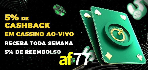 Promoções do cassino ao Vivo af77